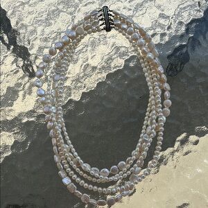 Lustrous Multi-Strand Pearl Necklace